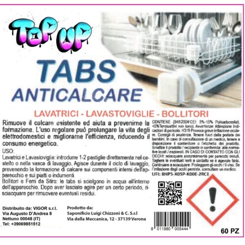 TABS ANTICALCARE PER LAVATRICE E LAVASTOVIGLIE