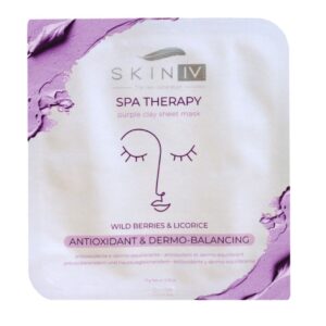 MASCHERA VISO IN TESSUTO ARGILLA VIOLA